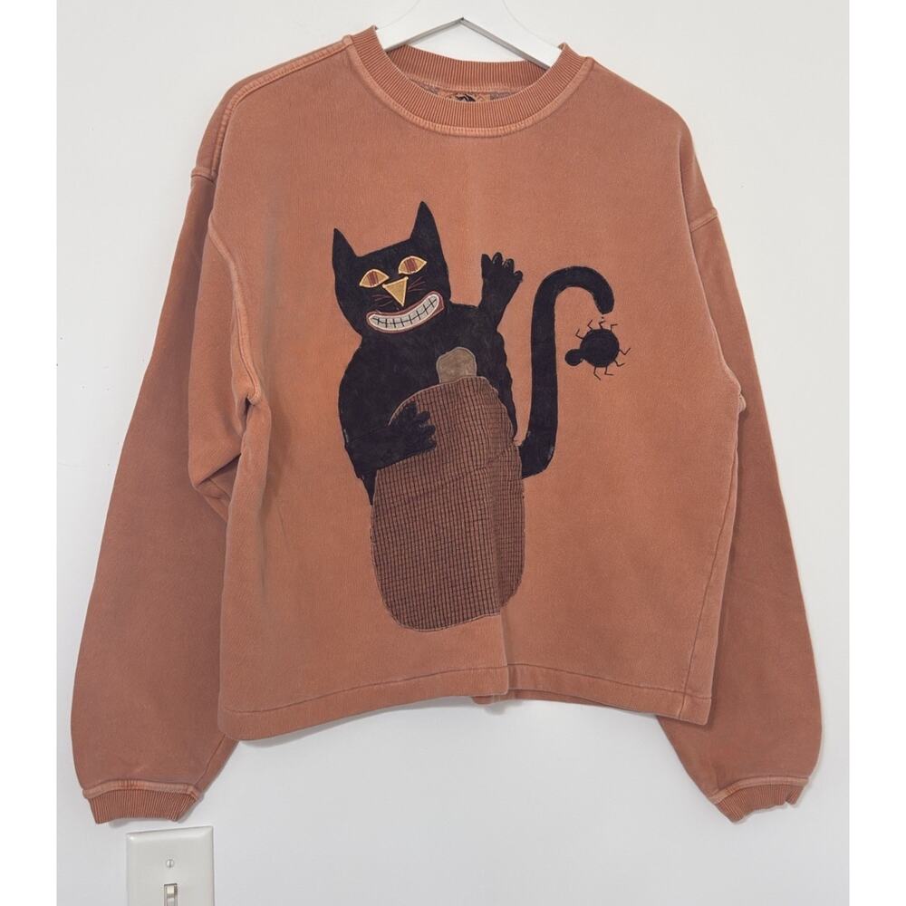 Authentic Pigment Vintage 90s Halloween Pullover Sweatshirt Unisex Size S